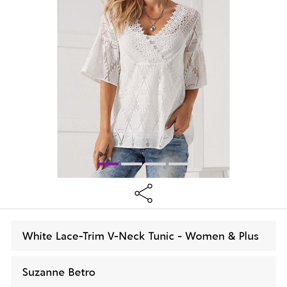 White lace tunic